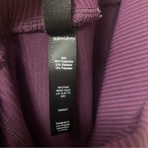 For Love & Lemons Seamed Rib Legging Size Small Plum Purple - Picture 12 of 12